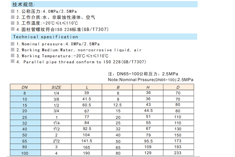 黃銅球閥 Q11F-40T_Q11F-25T