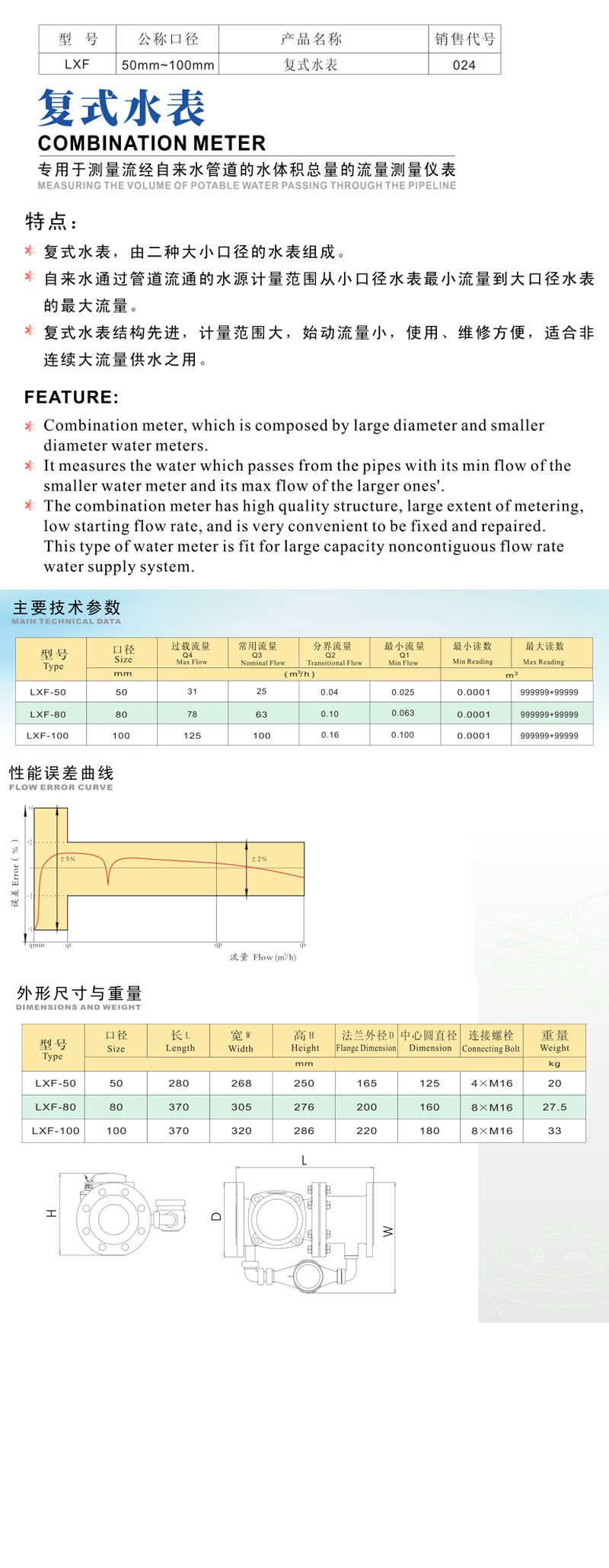 復式水表